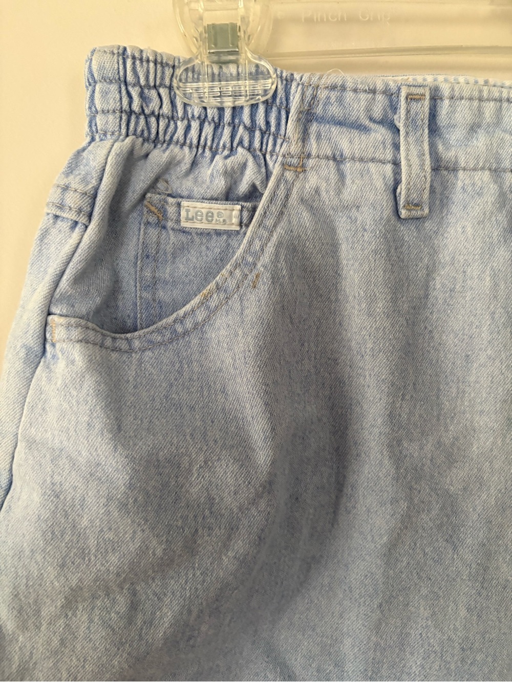 Vintage LEE Womens Shorts Mom Jean 14 Med Made USA High Rise High Waist Jorts - Picture 5 of 10